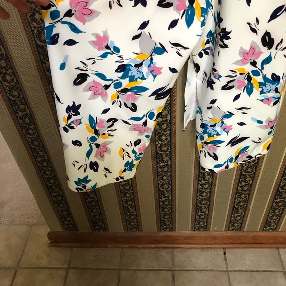 Lane Bryant Floral Dolman Sleeve Belted Jumpsuit - 20 - Picture 9 of 11